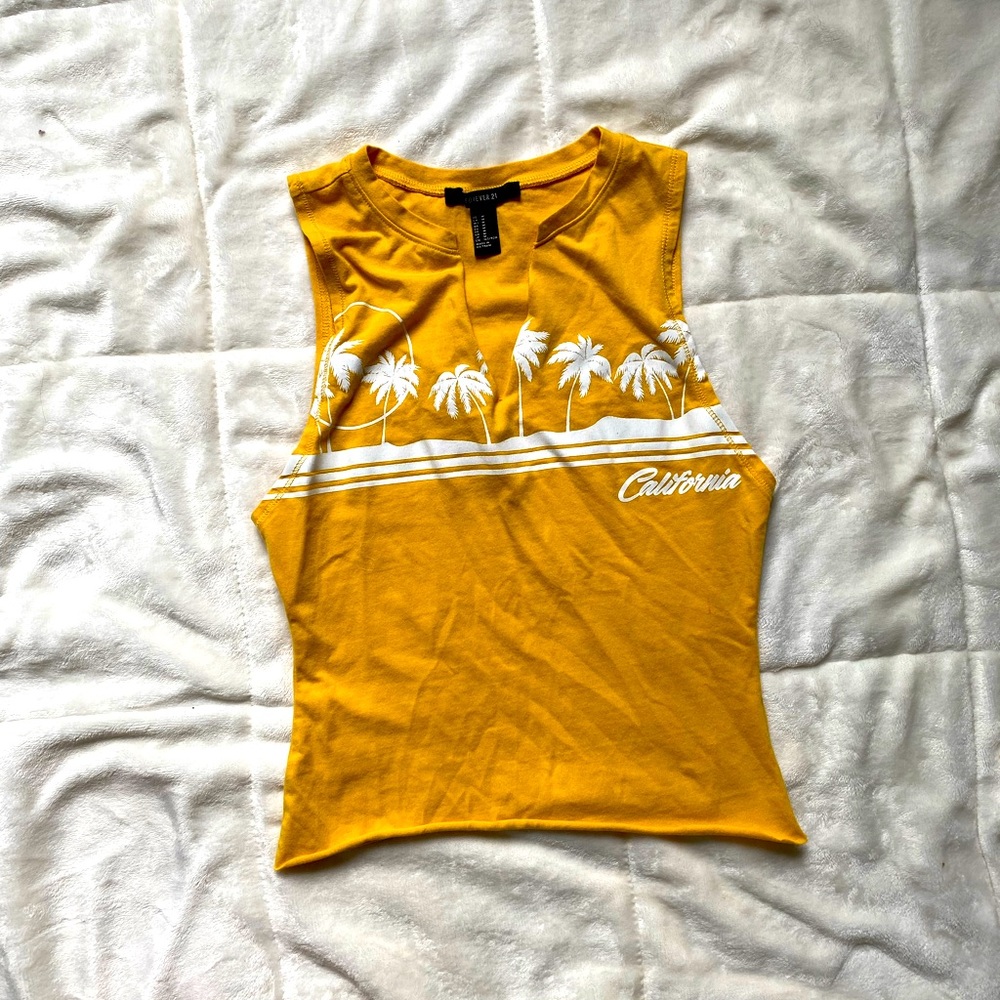 Cropped California muscle tank